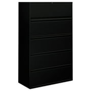 Alera Lateral File, 5 Legal/Letter/A4/A5-Size File Drawers, Black, 42" x 18.63" x 67.63"