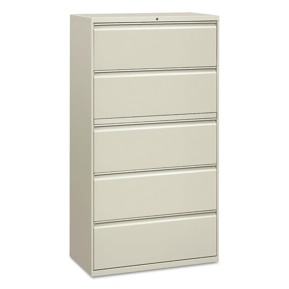 Alera Lateral File, 5 Legal/Letter/A4/A5-Size File Drawers, Light Gray, 36" x 18.63" x 67.63"