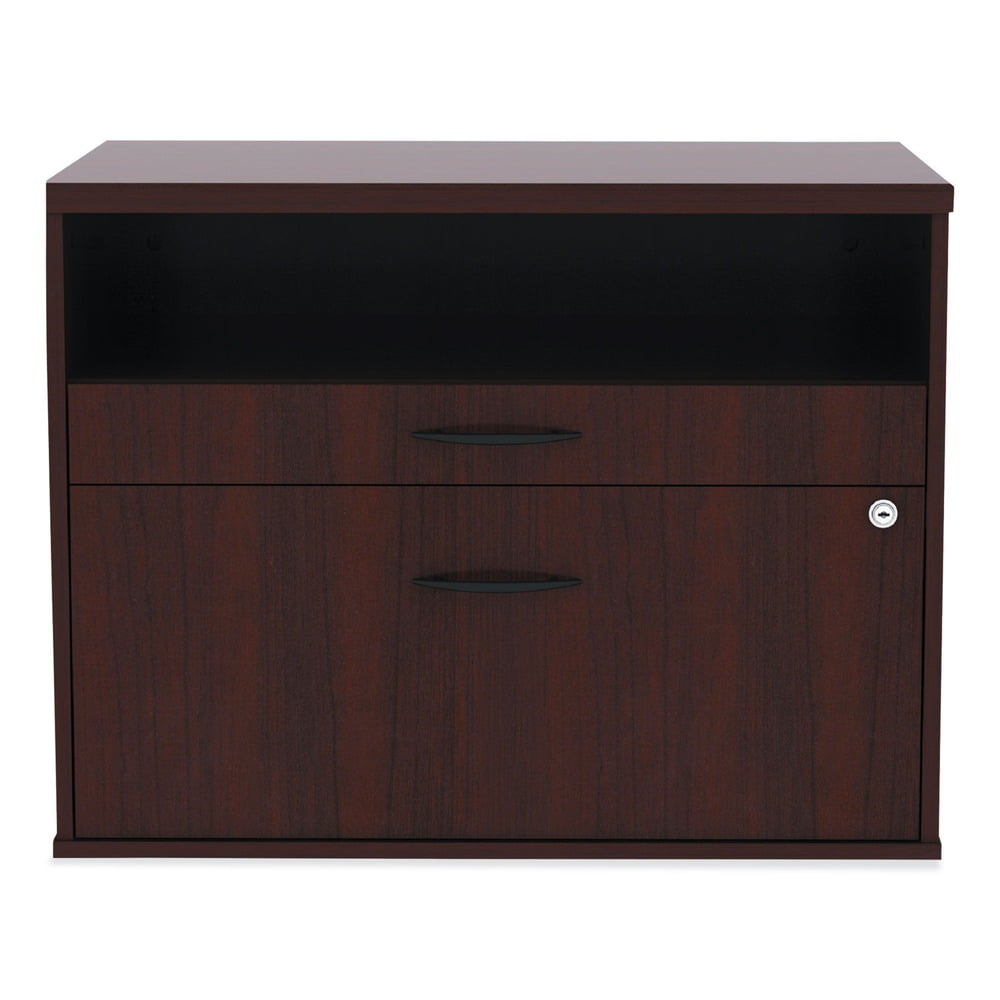 Mahogany 2-Drawer Lockable Lateral File Cabinet