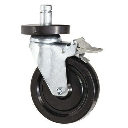 Alera Optional Casters For Wire Shelving, 600 lbs/Caster, Gray, 4/Set -ALESW590004