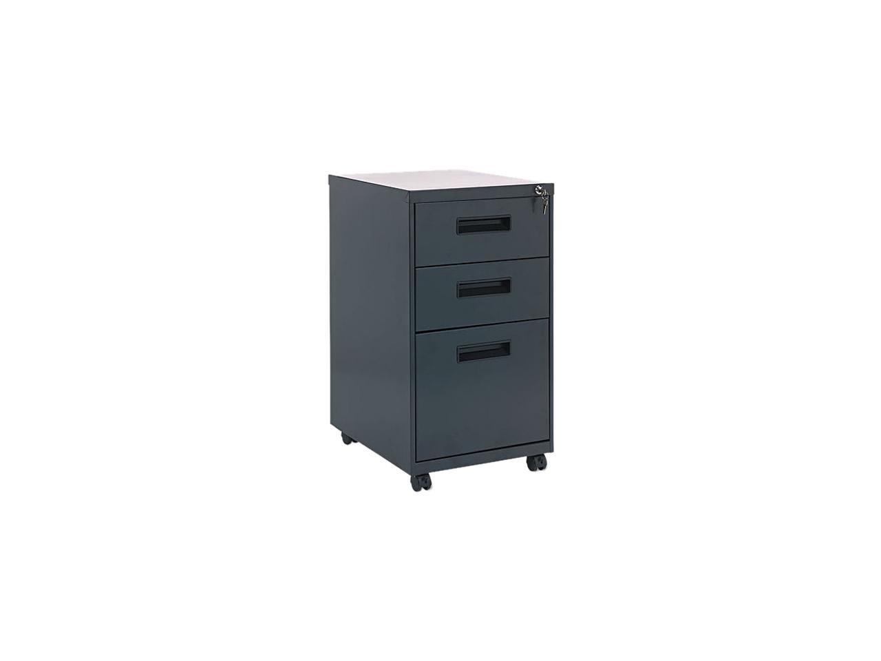 Alera PA532820CH ThreeDrawer Mobile Pedestal File, 157/8w x 193/4d x 281/4h, Charcoal