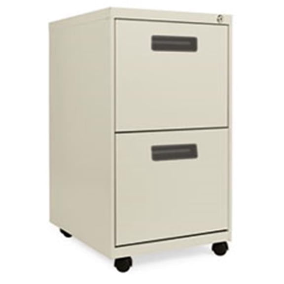 Alera PAFFPY 27.75 x 14.87 x 19.12 in. Two-Drawer Metal Pedestal File, Putty
