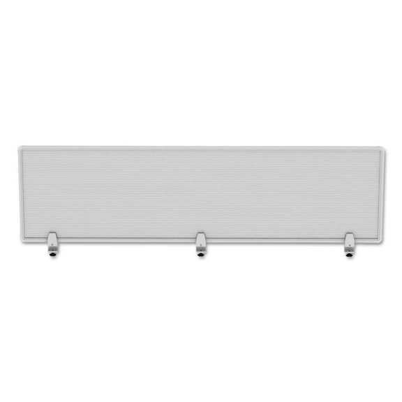 Alera ALEPP6518 65 in. x 0.5 in. x 18 in. Polycarbonate Privacy Panel - Silver/Clear