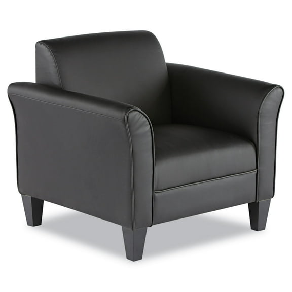 Alera Reception Lounge Sofa Series Club Chair, 35.43'' X 30.70'' X 32.28'', Black