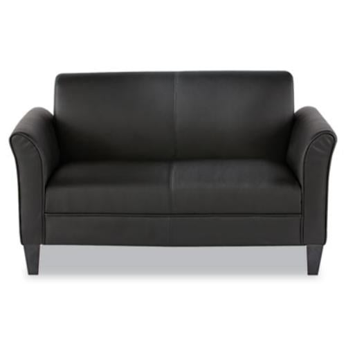 Alera Reception Lounge Furniture, Loveseat, 55.5w x 31.5d x 32h, Black -ALERL22LS10B