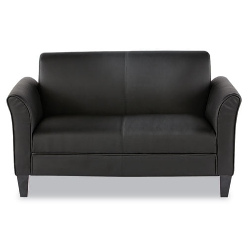 Alera Reception Lounge Furniture, Loveseat, 55.5w x 31.5d x 32h, Black -ALERL22LS10B
