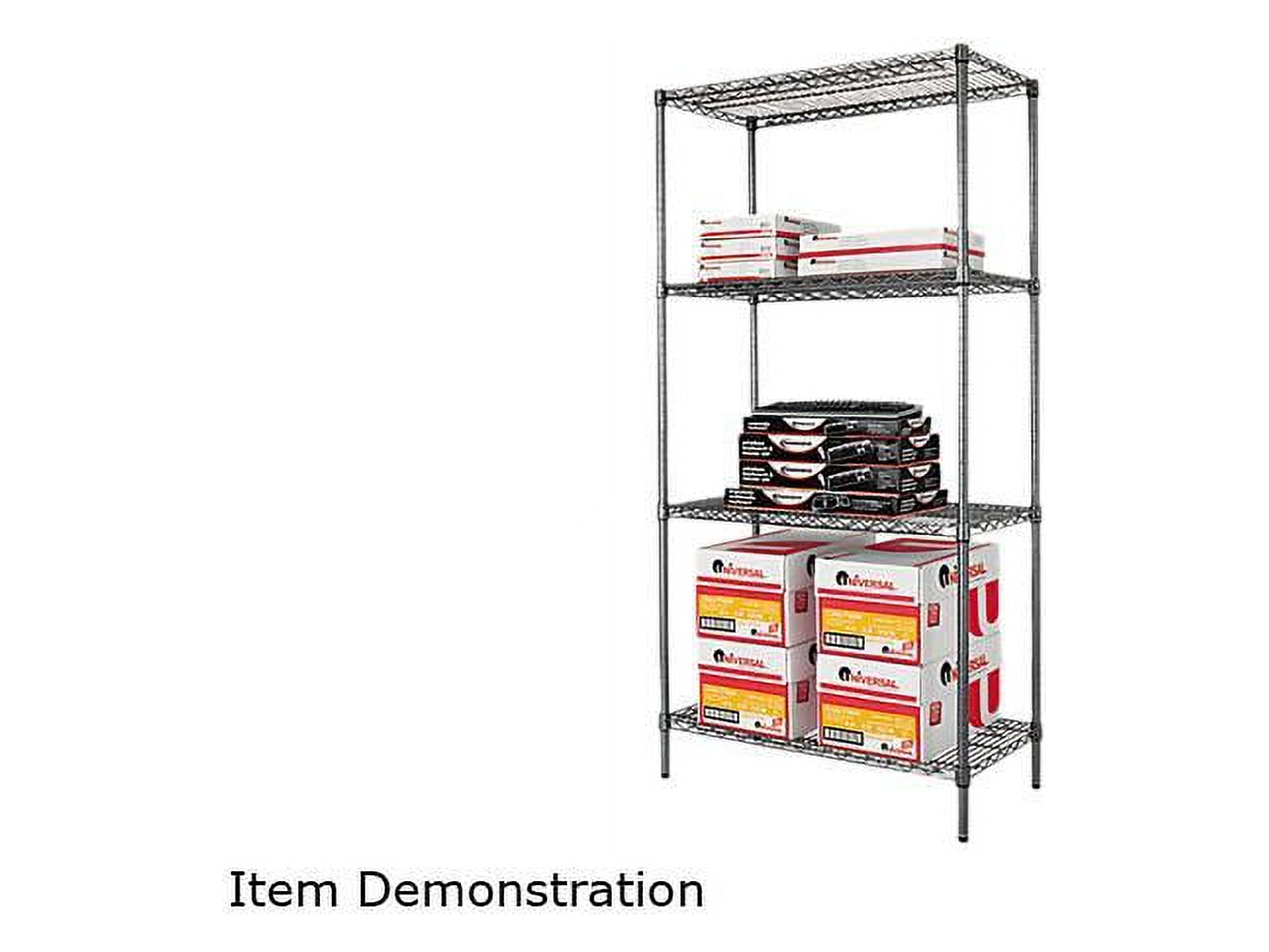 Black Anthracite Adjustable 4-Shelf Metal Storage Unit