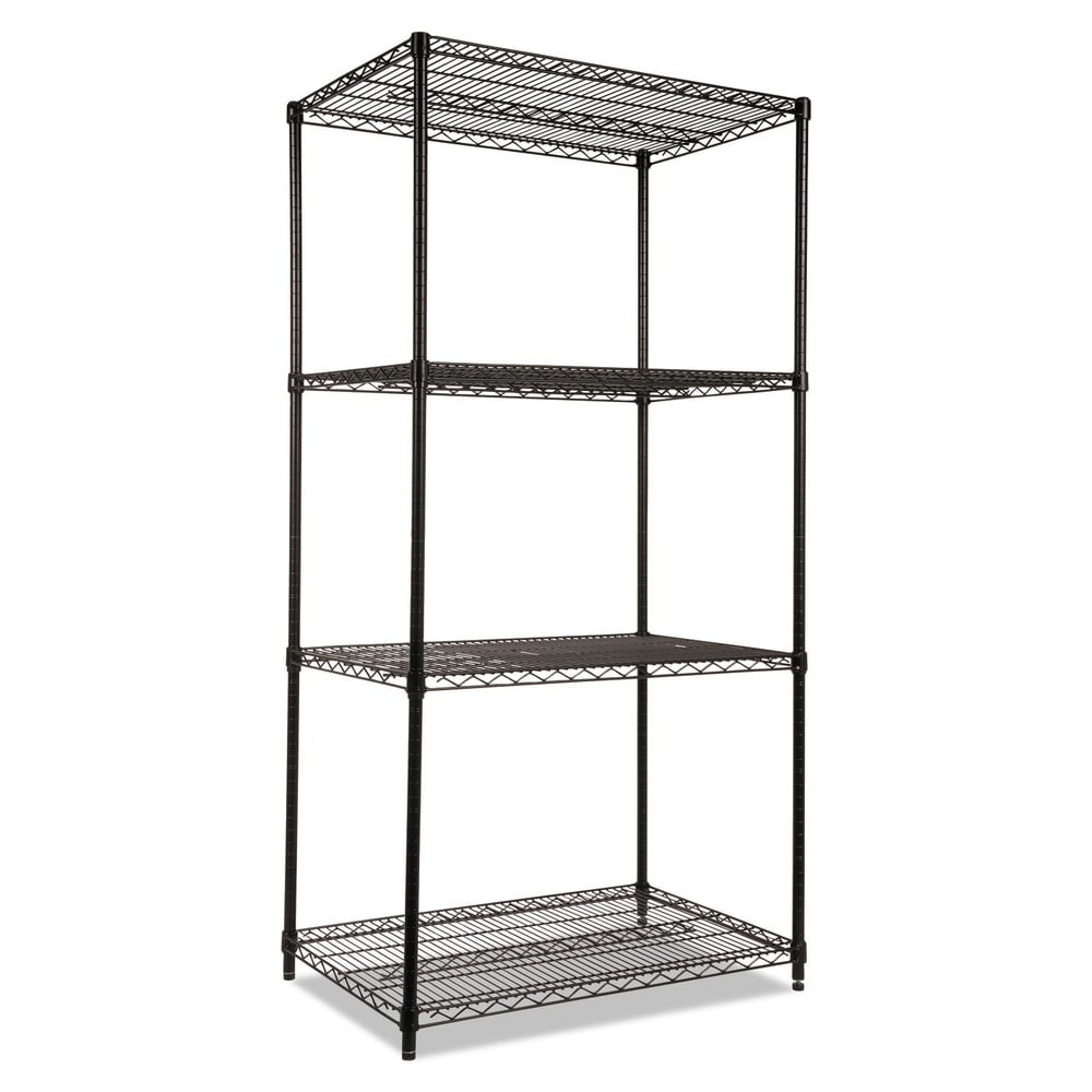 Black 36" x 24" x 72" Wire Shelving Unit