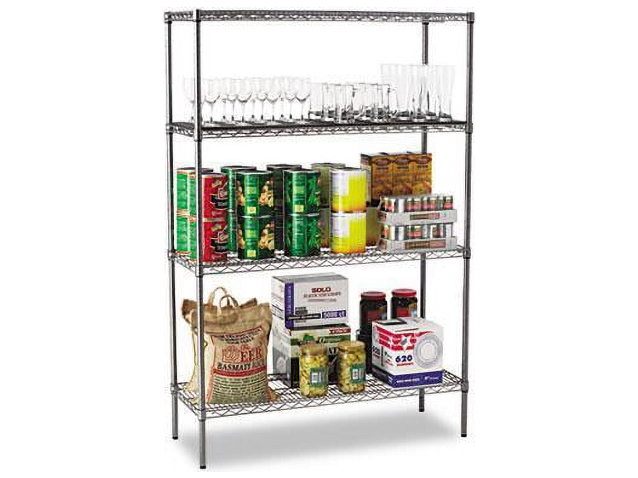 Black Anthracite 48'' Wide Industrial Metal Wire Shelving Unit