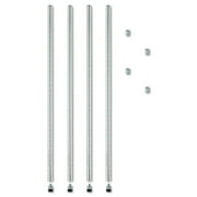 Alera Stackable Posts For Wire Shelving, 36" High, Silver, 4/Pack -ALESW59PO36SR