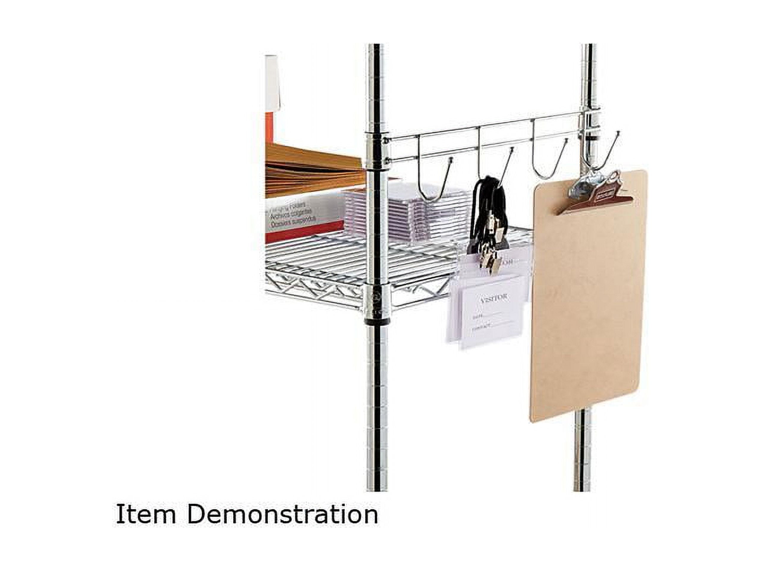 18" Silver Metal Hook Bars for Wire Shelving