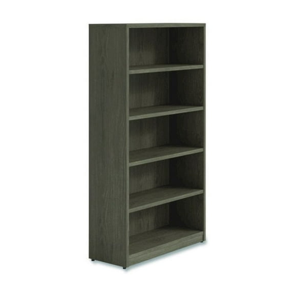 Alera Seville Bookcase, Five-Shelf, 36" x 14" x 65", Walnut