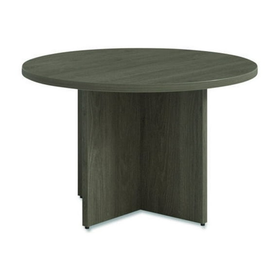 Alera Seville Round Conference Table, Round, 48" Diameter, Walnut
