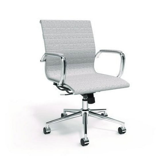 Alera Siskin Fabric Managers Chair, Supports Up to 275 lb, 16.93 to 20.67 Seat Height, Gray Seat, Gray Back, Chrome Base