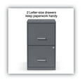 thumbnail image 1 of Alera Soho Vertical File Cabinet, 2 Drawers: File/File, Letter, Charcoal, 14" x 18" x 24.1", 1 of 6