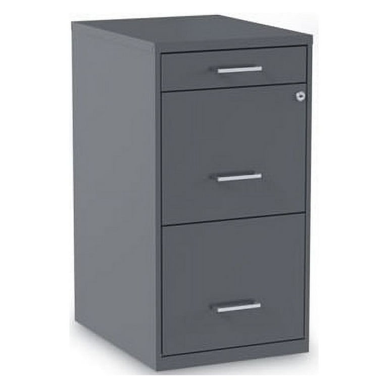 Alera Soho Vertical File Cabinet 3 Drawers Letter Charcoal 14