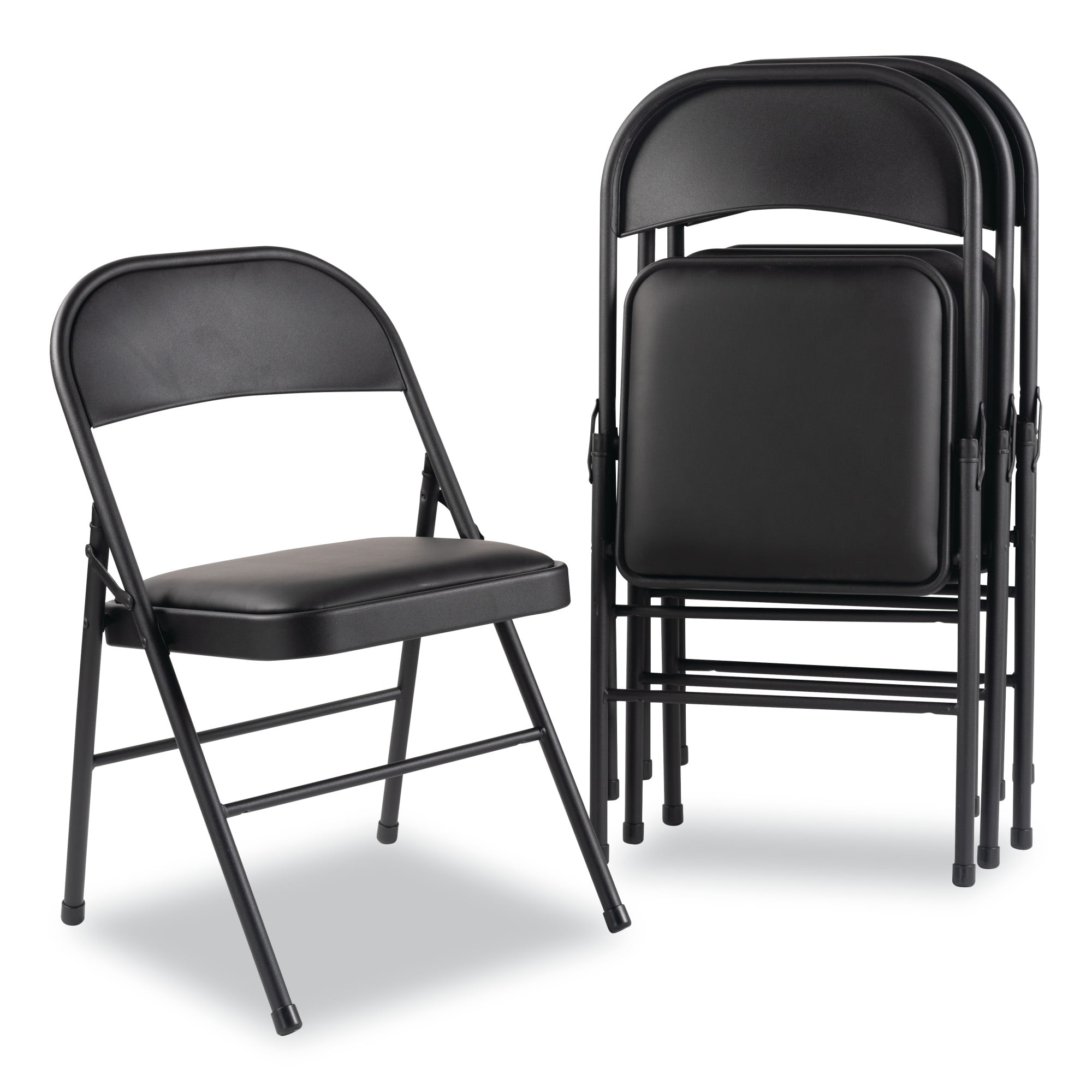Alera Steel Folding Chair Padded Seat Graphite Color 4 per Carton in El Salvador at USD 156 Rating 5
