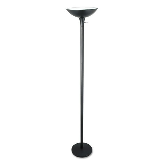 Alera Torchier Floor Lamp, 12.5"w x 12.5"d x 72"h, Matte Black -ALELMPF52B