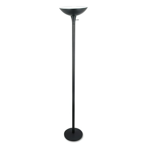 Alera Torchier Floor Lamp, 12.5"w x 12.5"d x 72"h, Matte Black -ALELMPF52B