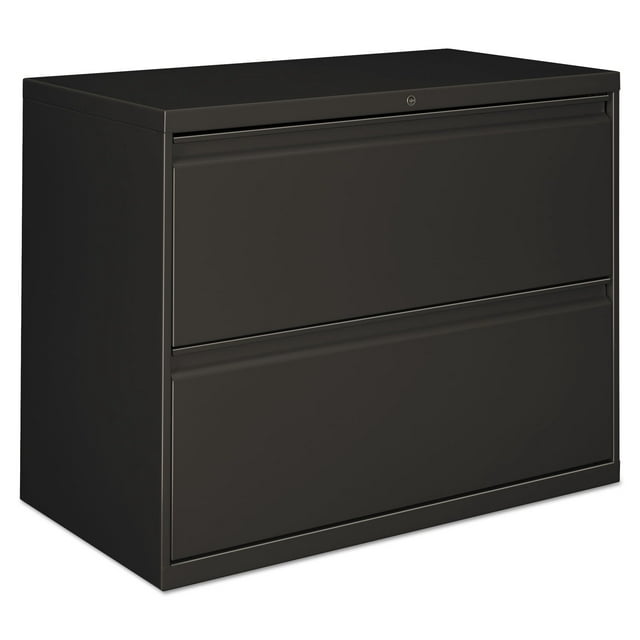 Alera Two-Drawer Lateral File Cabinet, 36 w x 18 d x 28 h, Charcoal