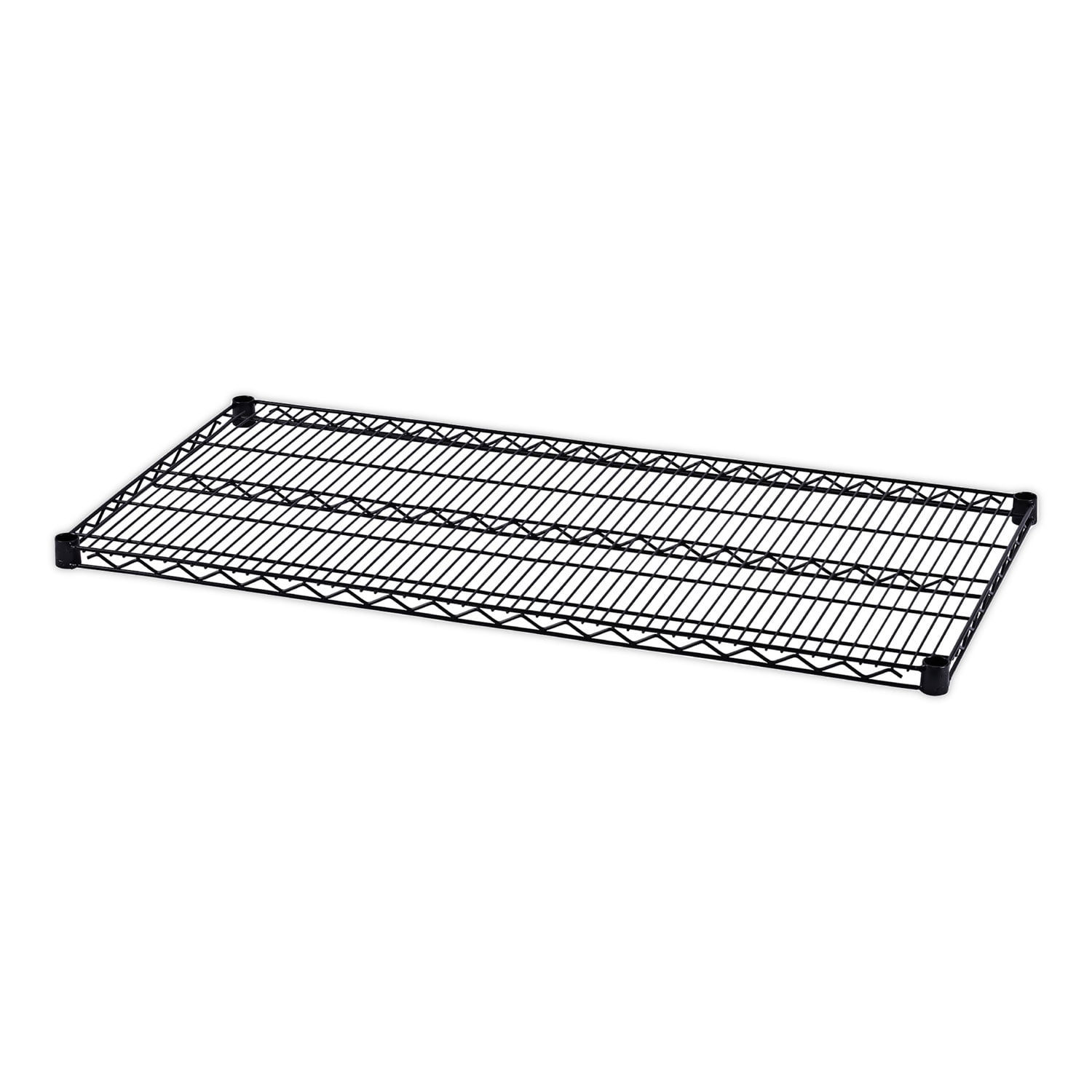 Black 48" x 24" Industrial Wire Shelving Unit