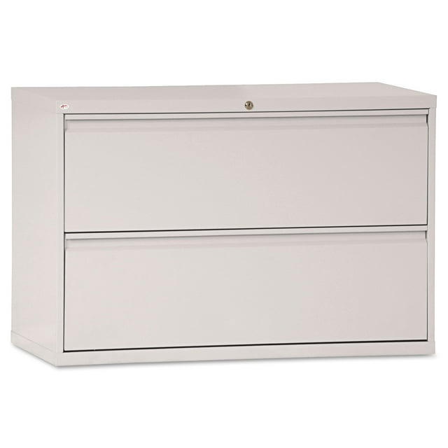Alera Two-drawer Lateral File Cabinet, 42w X 18d X 28h, Light Gray
