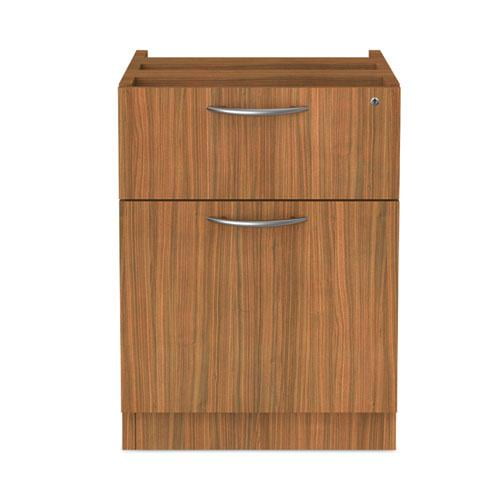 Alera VA552222WA Valencia Series 15.63 in. x 20.5 in. x 19.25 in. Hanging Box/File Pedestal - Modern Walnut