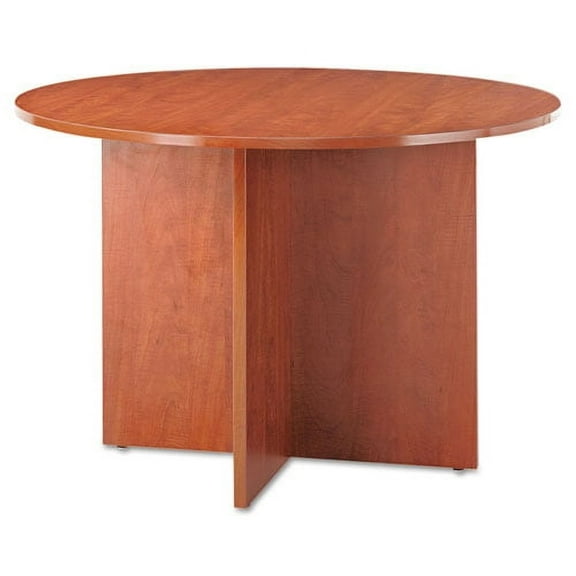 Alera Valencia Round Conference Table With Legs, 29.5h X 42 Dia, Medium Cherry | Bundle of 10 Each