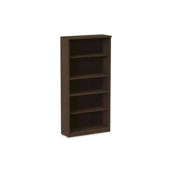 Alera Valencia Series Bookcase, Five-Shelf, 31.75w x 14d x 64.75h, Espresso