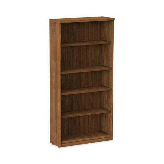 Alera Valencia Series Bookcase, Five-Shelf, 31 3/4w x 14d x 65h, Modern Walnut