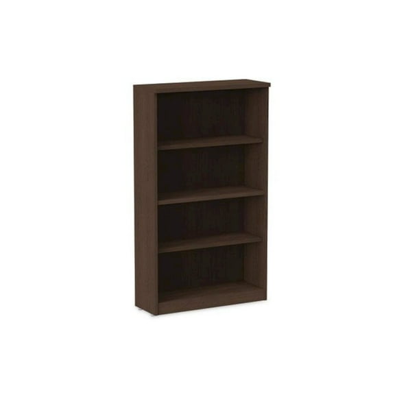 Alera Valencia Series Bookcase, Four-Shelf, 31.75w x 14d x 54.88h, Espresso