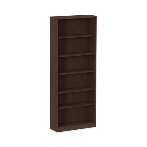 Espresso Woodgrain Laminate Adjustable Bookcase