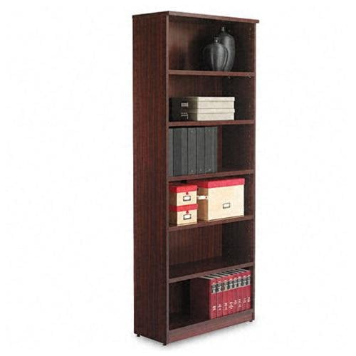 Alera Valencia Series Bookcase, Six-Shelf, 31 3/4w x 14d x 80 3/8h, Mahogany