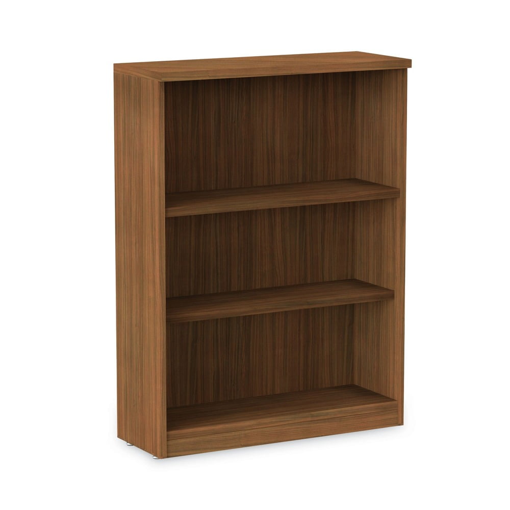 Valencia Mod Walnut Adjustable 3-Shelf Bookcase