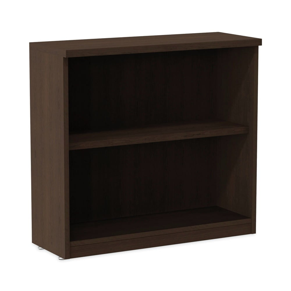 Espresso Adjustable Two-Shelf Woodgrain Bookcase