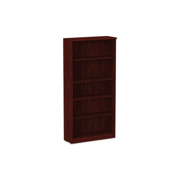 Alera Valencia Series Bookcase, Five-Shelf, 31.75w x 14d x 64.75h, Mahogany