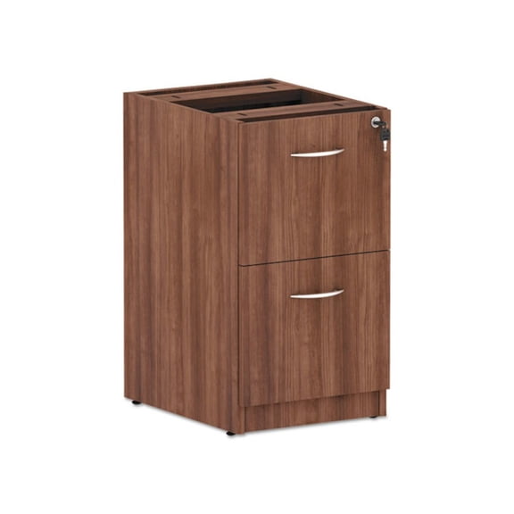 Alera Valencia Series Full Pedestal File, 2 Legal/Letter-Size File Drawers, Modern Walnut, 15.63 x 20.5 x 28.5