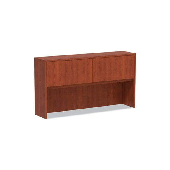 Alera Valencia Series Hutch with Doors, 64 3/4w x 15d x 35 1/2h, Medium Cherry
