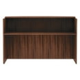 thumbnail image 1 of Alera Valencia Series Reception Desk with Transaction Counter, 71" x 35.5" x 42.5", Modern Walnut, 1 of 5