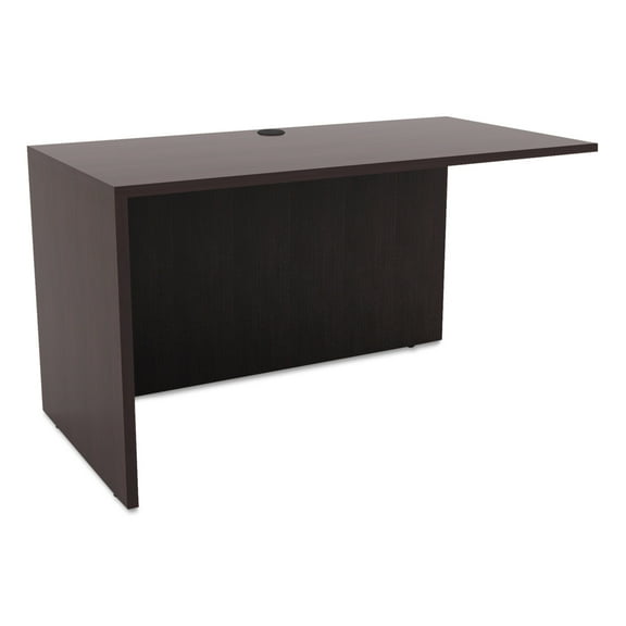 Alera Valencia Series Reversible Return/Bridge Shell,47 1/4w x 23 5/8d, Espresso