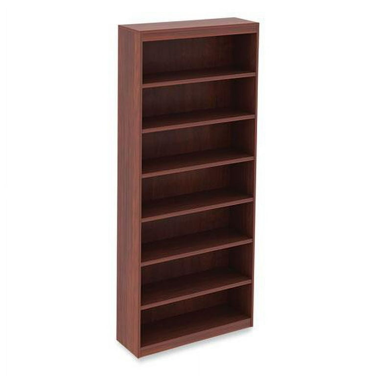 Alera Valencia Series Square Corner Bookcase, Seven-Shelf, 35.63w x 11.81d x 83.86h, Cherry Alera Valencia Series Square Corner Bookcase, Seven-Shelf, 35.63w x 11.81d x 83.86h, Cherry
