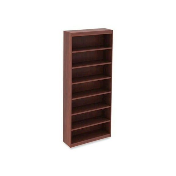 Alera Valencia Series Square Corner Bookcase, Seven-Shelf, 35.63w x 11.81d x 83.86h, Cherry