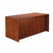 Alera Valencia Series Straight Front Desk Shell, 65w x 29 1/2d x 29 5/8h, Cherry