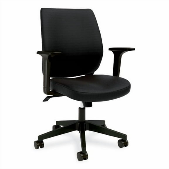 Alera Wessex Ergonomic Fabric Task Chair, Supports Up to 275 lb, 17.13 to 20.83 Seat Height, Black Seat/Back, Black Base