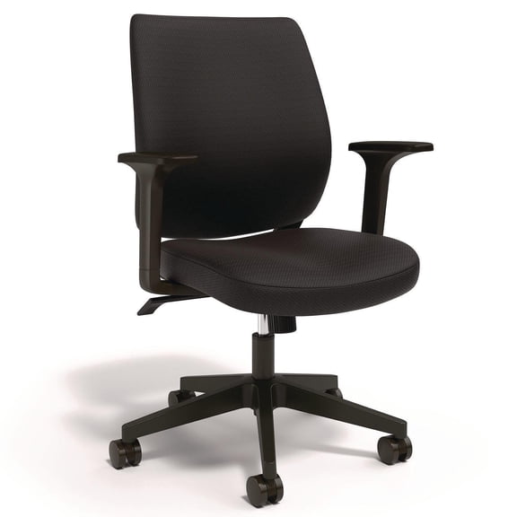 Alera WX4217 Wessex Ergonomic Fabric Task Chair, Supports Up To 275 Lb, 17.13 To 20.83 Seat Height, Black Seat/back, Black Base