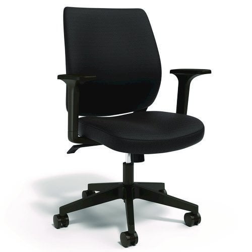 Alera Wessex Ergonomic Fabric Task Chair, Supports Up to 275 lb, 17.13 to 20.83 Seat Height, Black Seat/Back, Black Base