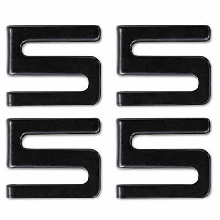 Alera Wire Shelving S Hooks, Black, 4 Pieces
