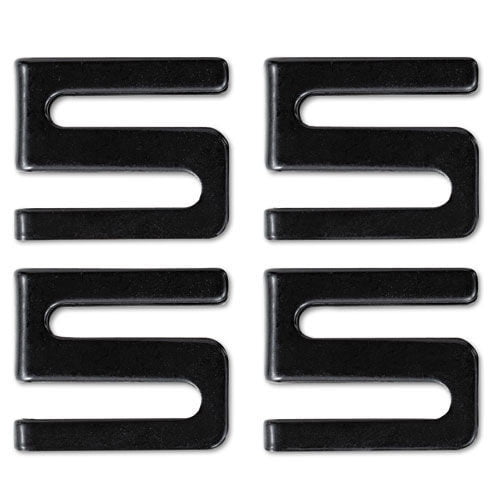Black Metal S Hooks for Wire Shelving, 4-Pack