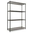 thumbnail image 1 of Alera Industrial Heavy-Duty Wire Shelving Starter Kit, 4-Shelf, 48w x 18d x 72h, Black, 1 of 11