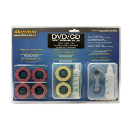 Aleratec DVD & CD Disc Repair Electronic Cleaning Kit with Cleaning & Repair Pads